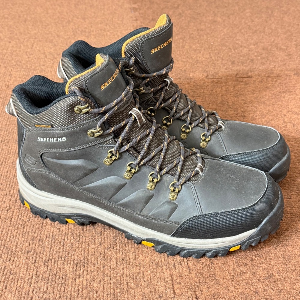 Skechers Mens Relaxed Fit Water Repellent Hiking Boots Chocolate Brown 204642 14